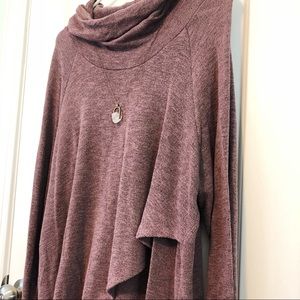 light purple cowl sweater